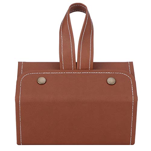 Organisateur de lunettes de soleil de voyage suspendu et compact en cuir