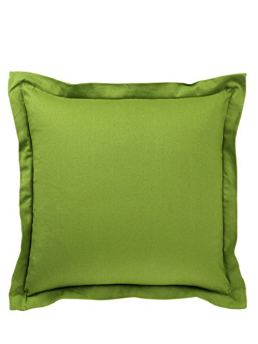 Image of Swayam Set of 5 Solid Cotton Green Cushion Cover | 16 x 16 Inch | Soft Breathable Fabric with Hidden Zipper | Decorative & Stylish Cushion Covers for Sofa, Living Room, Bedroom & Couch