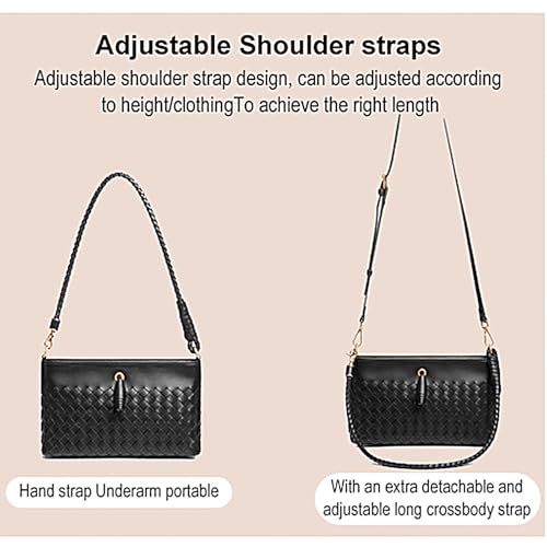 Crossbody Handbags for Women Shoulder Bags Hand Bag Women's Vegan Leather Bag Tote Bags Sling Lightweight Woven Evening Bags3