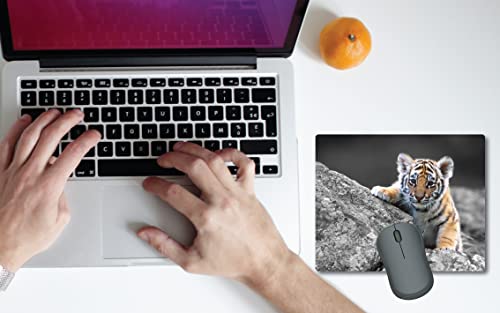 woopme® Tiger Theme Printed Mouse Pad Compatible for Laptop Computer Desktop PC Girls Kids Gaming Non Slip Rubber Base L x H 24 x 20 CMS - Image 4