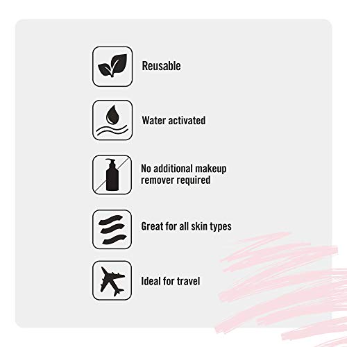 Erase Your Face Face Reusable Makeup Removing Cloths With Friendly Packaging By Danielle Enterprises 4 Pack D50007, Eco, 1 Count #TOP3