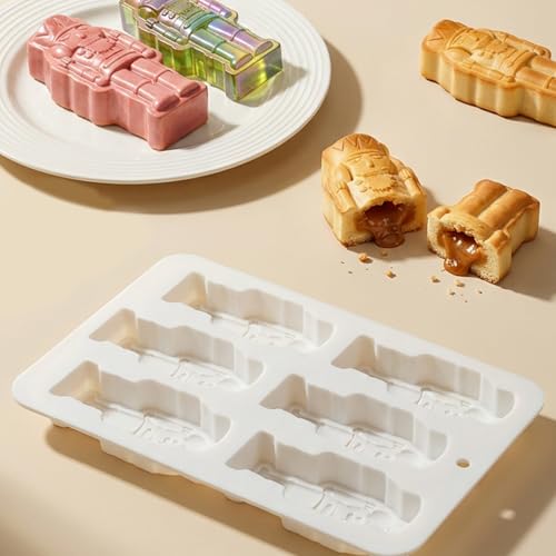 Moule à casse-noisettes pour dessert de Noël silicone réutilisable 6 compartiments - 6
