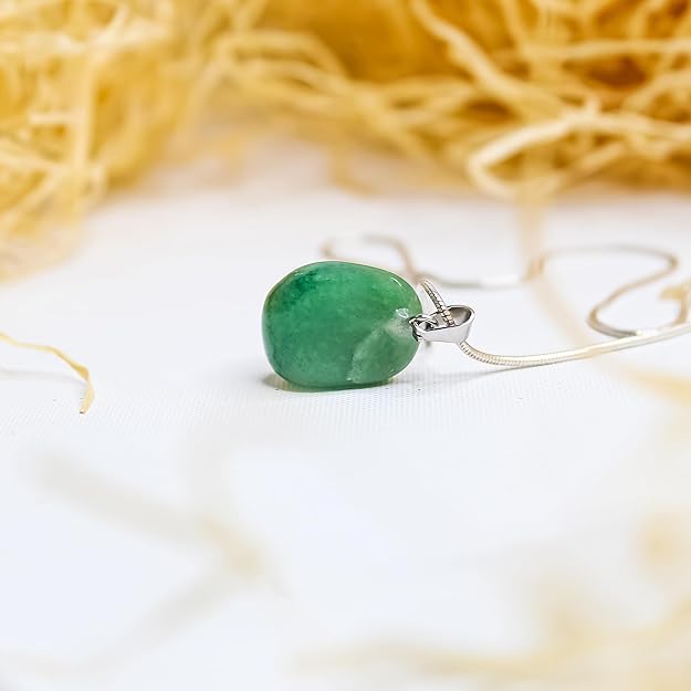 Image of Natural Energizing Crystal Tumble Pendant Handcrafted Healing Stone Jewellery for Positive Energy & Harmony