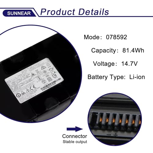 Image of 81.4WH Battery Replacement for Bose S1 Pro 789175 078592 789175-0110 | 14.8V 5500mAh Replacement for Bose S1 Pro Bluetooth Speaker; P /N:789175 078592 789175-0110 4INR19 /66-2