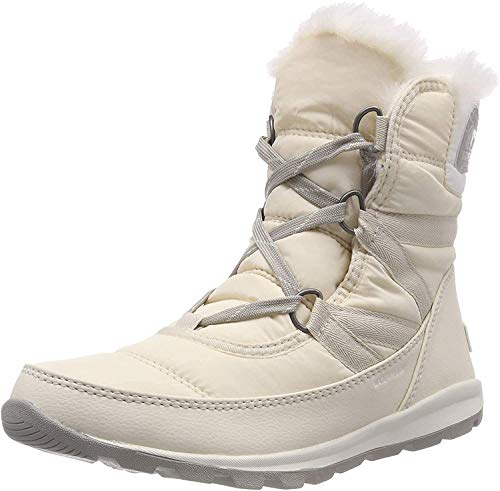 Sorel Women's Whitney Short Lace Snow Boot, Fawn, sea Salt, 9 M US