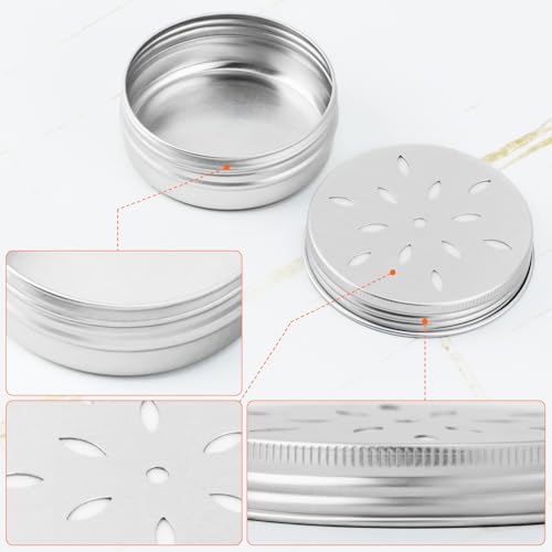 QWORK® 10er Set Aluminium Hundeduft Dosen mit Belüftung - 60ml Geruchsbehälter für Schnüffelhunde - Hundetraining Zubehör