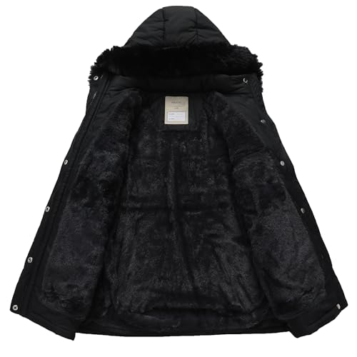 Girls Winter Jacket Long Puffer Coat with Removable Hood，Kid's Warm Insulated Parka for Cold Weather, Full Zip3
