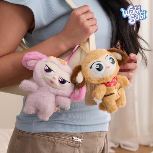 Image of WabiSabi Puppy Party Blind Box by Relatable - Drop Collectible Blind Box Figures Plush Keychain, Desk Accessories and Back to School Gifts for Kids and Collectors - Includes 1 Mystery Plush Bag Charm
