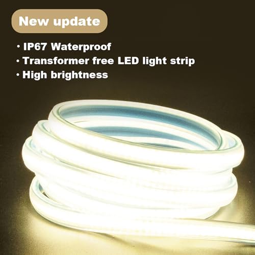 Tira de luces LED COB 2 m IP67 blanco cálido miniatura 3