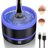 Makeup Brush Cleaner Machine,Electric Makeup Brush Cleaner,Automatic Makeup Brush Cleaner Cleanser Tools,USB Cosmetic Brush Cleaning Machine for Liquid Foundation,Contour,Eyeshadow Brushes Blue
