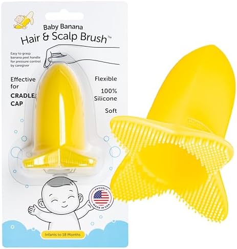 Baby Banana Hair & Scalp Brush for Cradle Cap and Bathtime, Made ...