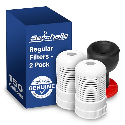 Seychelle Regular Replacement Filters for Gen 2 Dual Water Pitcher (Also Compatible with Alexapure Pitcher)
