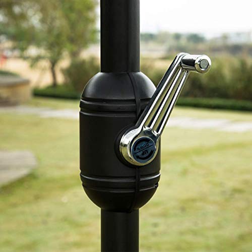 Sunnyglade 9' Patio Umbrella Outdoor Table Umbrella With 8 Sturdy Ribs (Black And White) #TOP3