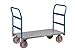 Little Giant NBB-3060-8PY-2H 12-Gauge Steel Double Handle Platform Truck with 8" Polyurethane Wheels, 3600 lbs Capacity, 60" Length x 30" Width