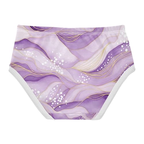 Toddler Briefs, Purple Lavender Cotton Underwear for Girls, 2–8 Years2
