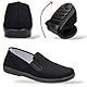 Kung Fu Canvas Schuhe Tai Chi Wushu Gongfu Canvas Traditionelle chinesische Kampfkunst Schuhe Unisex Flexible Hausschuhe, Schwarz , 46 EU