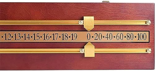 Marcador de billar de madera con rieles y punteros para colgar en pared 7
