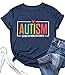 Autism Awareness Shirt Womens Special Education Teacher Tshirts Seeing The World Differently Tee Tops Dark Blue S