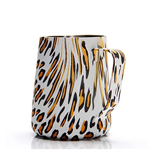 Salsera 300 / 600ml Patrón de leopardo Café Jarra de café Jarra de jarra de jarra de jarra de jarra de tapa de flores… - Imagen 4