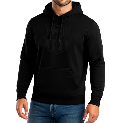 Icon Sports International Club Blackout-Kapuzenpullover für Erwachsene, Baumwolle, Barcelona, X-Large
