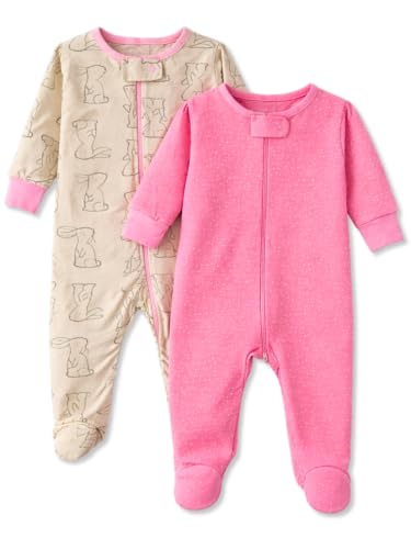 Image of TuddyBuddy Baby Girl's Cotton Printed Full Sleeves Sleepsuit /Footed Rompers for Baby Girl