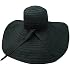 Black Flexible Floppy Hat with Oversized Brim