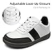 festooning Fashion Toddler Boys Girls Sneakers Cozy Lace Up Slip On Footwear Non-Slip Casual Sneaker Shoes for Little Kids (Big Kid 2) White