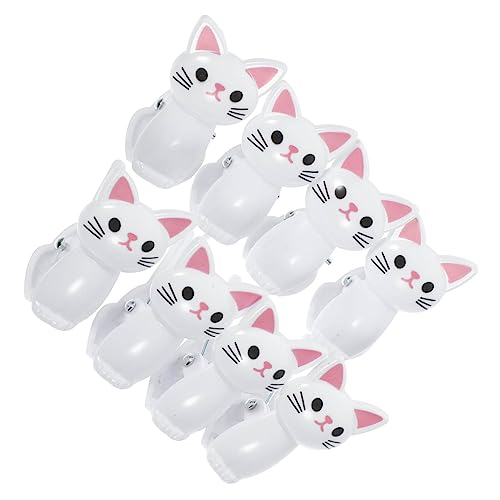 BESTonZON 8pcs Cute Cat Style Clips Food Sealing Clip for Chip Bags Reusable Snack Bag Sealing Clamps for Food Storage