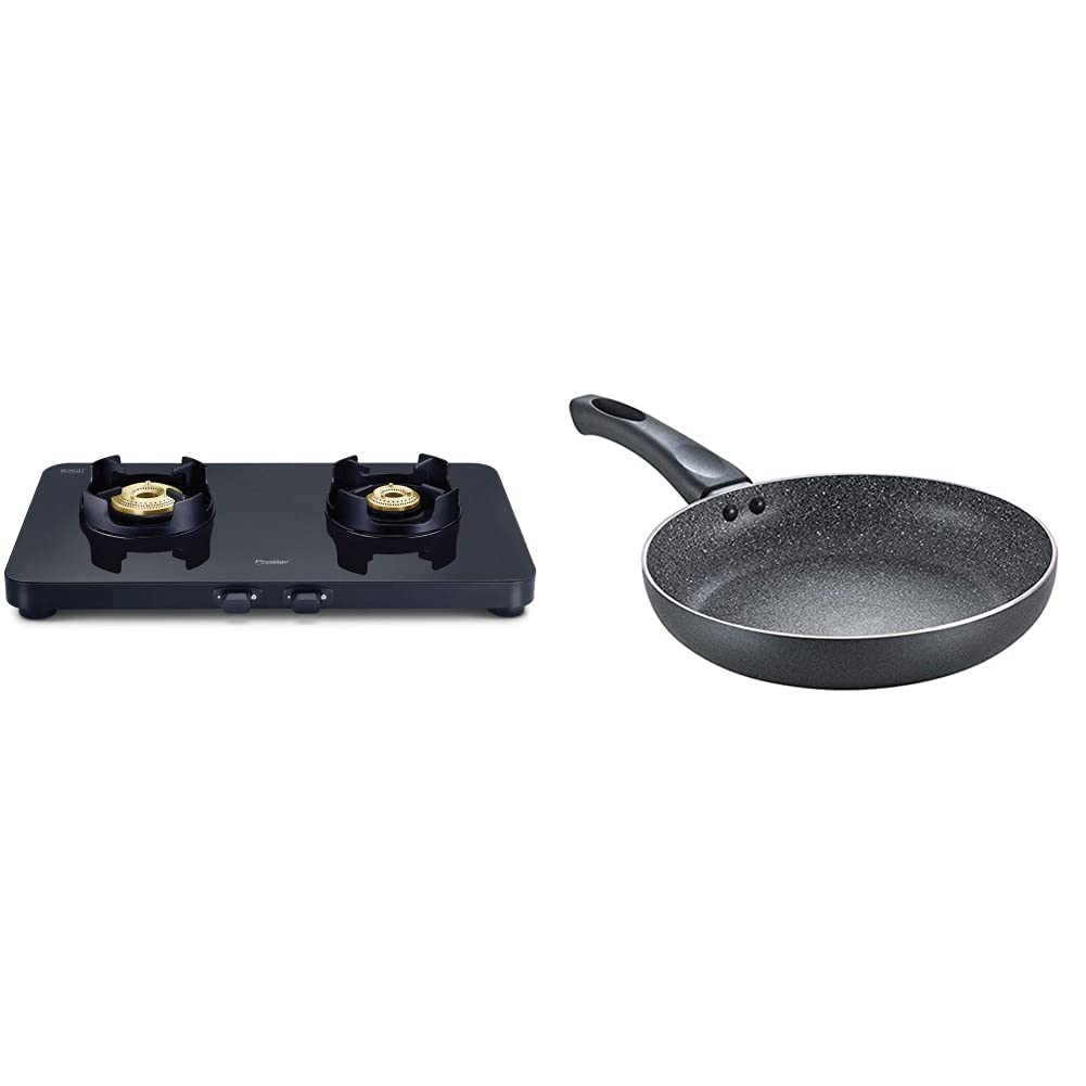 Prestige Edge Schott Glass Burner Gas Stove Black Omega