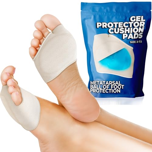 Medipaq Metatarsal Gel Protector Cushion Pads - Relieve Ball of Foot Pain - Metatarsal Pads - Metatarsalgia Insoles - Metatarsal Insoles - Mortons Neuroma - Metatarsal Support (1x Pair Size 3-7)
