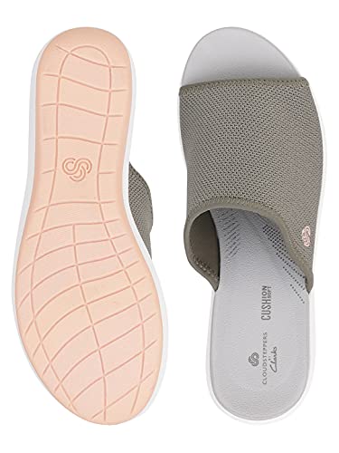 Image of Clarks Olive Coloured Womens Wedges (Size: 7)-26141499