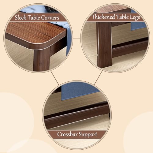 Table en bois de camping pliante au design épuré pour jardin et balcon