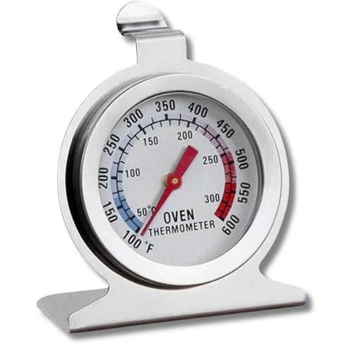 Termômetro Para Forno Analógico com Medição Precisa em Aço Inox Temperatura de 50°C até 300°C Culinário Cozinha