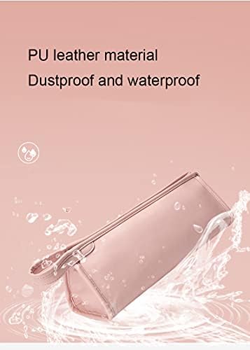 Hosoncovy PU Leather Travel Case Carrying Case Storage Bag Protective Case for Dyson Supersonic Hair Dryer for Dyson Airwrap Styler (Black)
