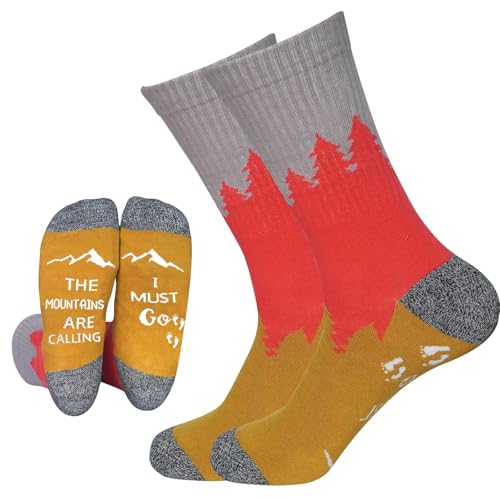Image of ANOTION Funny Hiking Socks for Men & Women - Moisture Wicking Lightweight Compression Socks,Women Hiking Socks Summer