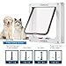 CEESC Cat Flap Door Magnetic Pet Door with 4 Way Lock for Cats, Kitties and Kittens, 3 Sizes and 2 Colors Options (M- Inner Size: 6.18