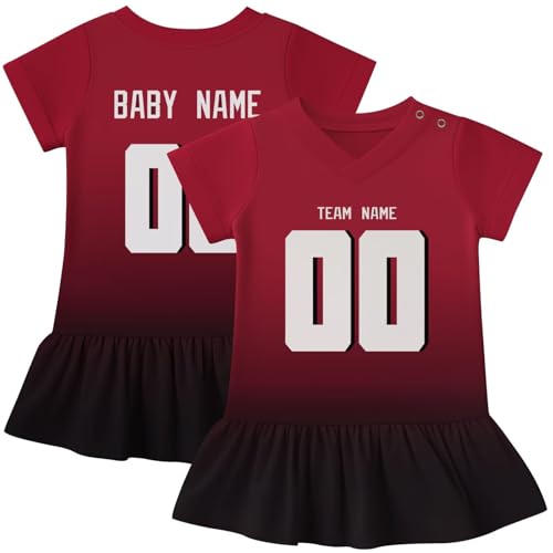 Image of KREDE Baby Clothes Unisex Bodysuit Jersey Style Custom Name Number for Baby Boys