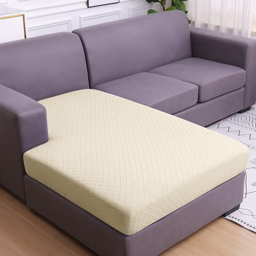 Housse de coussin pour canapé en L beige pour protéger vos assises d'angle