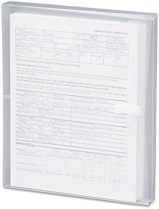 Smead Poly Envelope, 1-1/4" Expansion, Hook-and-Loop Closure, Side Load, Letter Size, Clear, 5 per Pack (89661) image 4