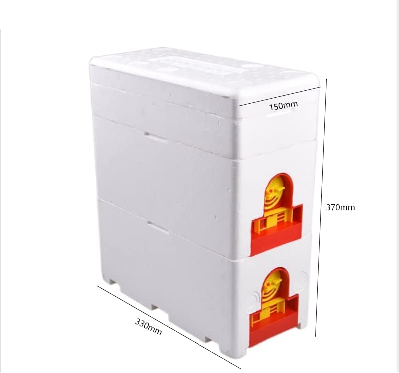 Bee Hive Beekeeping King Box Multi-Functional Queen Bee Hive Plastic Foam Material Double Box Queen Rearing Beehive Beekeeping T - (Color: White)