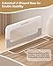 Baby Bed Rail Guard, 32in Thickened Toddler Bed Rail for Toddlers, Extral Tall Swing Down Kids Child Safety Side Railing Guards/Rails for Twin, Full, Queen, King Bunk Size Bed, White/Grey, 27”H
