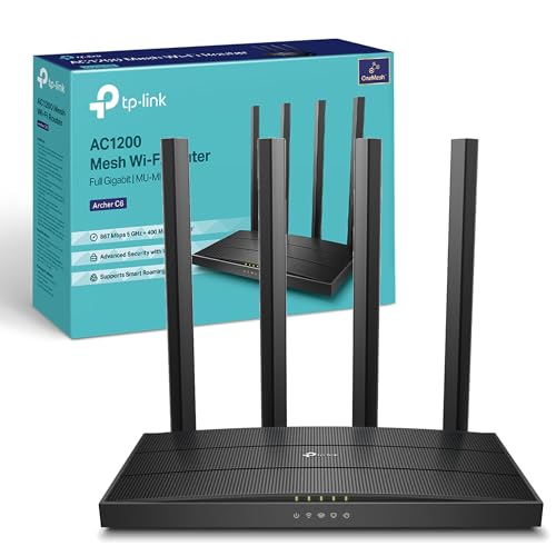 ROUTER TP-LINK ARCHER C6 AC1200 DUAL BAND 4 PORT GIGA MU-MIMO