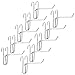 VILLCASE 10 Pcs Shelf Grid Hook J Style Peg Hook Pegboard Hooks Grid Hook for Pegboard Store Product Hook Pegboard Hook Organizer Garage Organization Hooks Iron Wall Hook Accessories