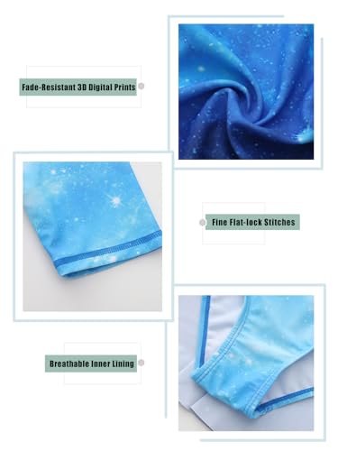 Image of Girls One Piece Swimsuits Bathing Suit for Kids Girls Summer Swim Dress Short Sleeve Swimwear 3-16 Years