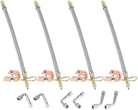 4-Pack Metal Tire Valve Stem Extensions – Universal Fit For Cars, Trucks, Vans