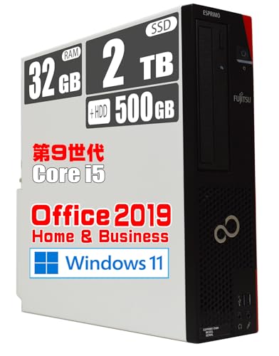�y�����ςݕi�z �x�m�� FMV ESPRIMO D588 / ��9���� Core i5 9400 / SSD 2TB + HDD 500GB / ������ 32GB / MS Office 2019 / Windows 11 / DVDROM/�I�t�B�X �f�X