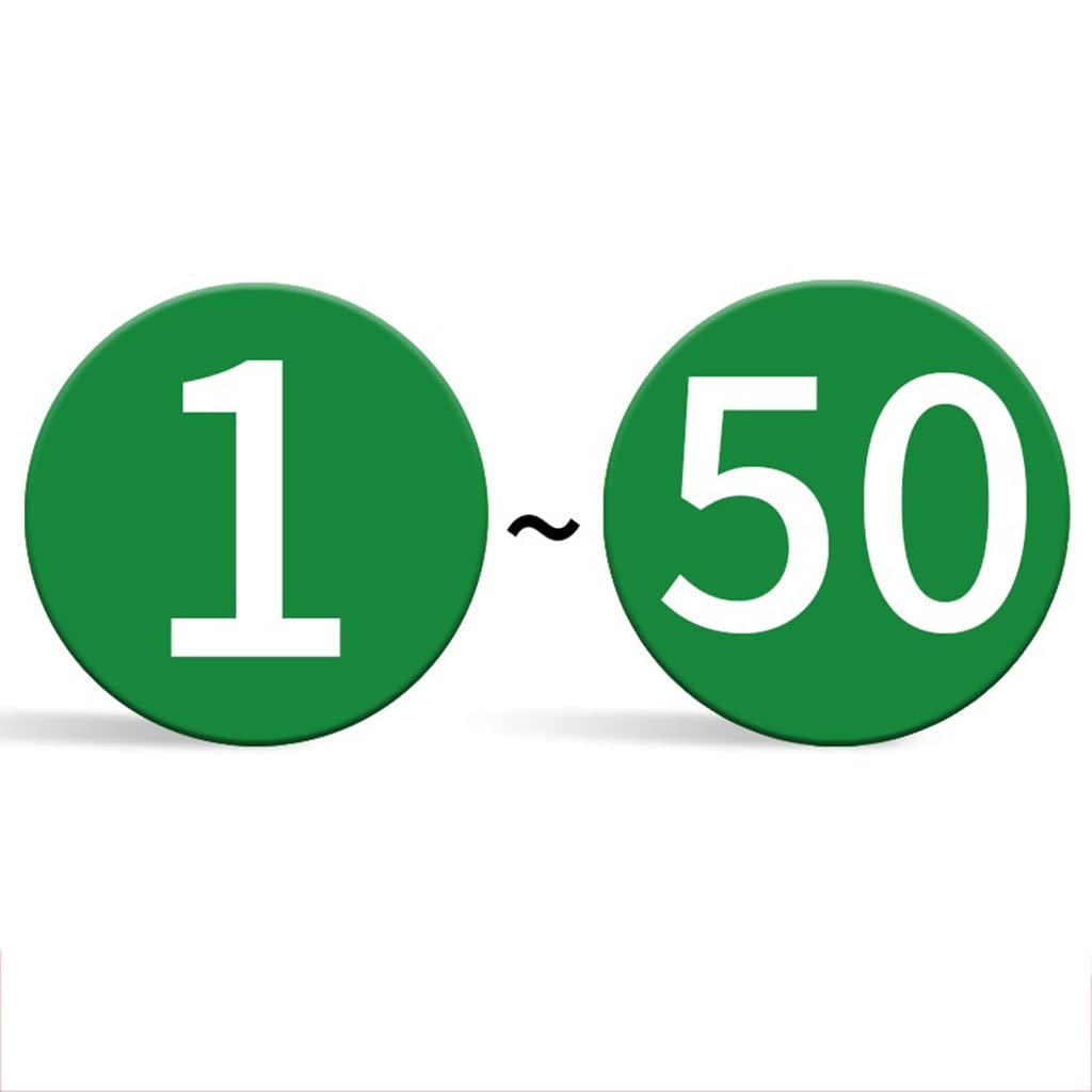 Cyfrowe cyfry alfabetu na drzwi, 5 cm akrylowa tabliczka z numerem, cyfrowa etykieta tabliczkę, samoprzylepna cyfra 1-100 do dekoracji imprezowych(Green 150)