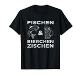 Lustiges Angler Fischen und Bierchen zischen Angeln Bier T-Shirt