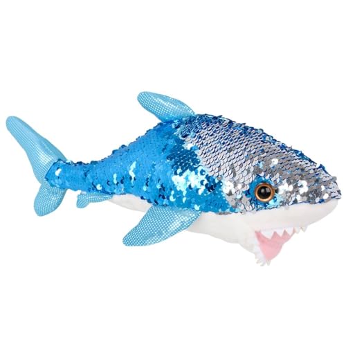 Adventure Planet Reversible Mermaid Sequins Great White Shark 10" Plush