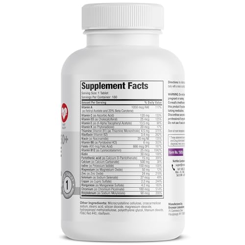 Bronson ONE Daily Women’s 50+ Complete Multivitamin Multimineral, 180 Tablets - Image 3